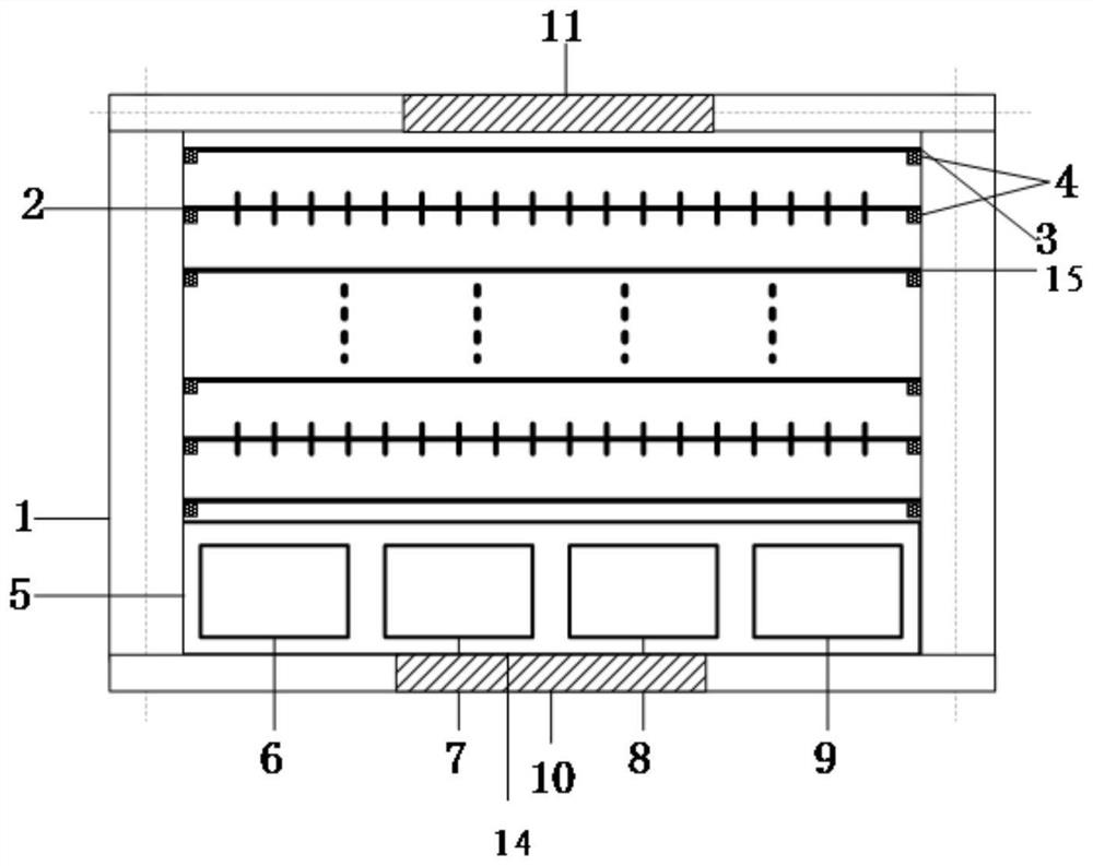 Plasma air disinfection device for chamber and central air-conditioning pipeline of blocked monomer