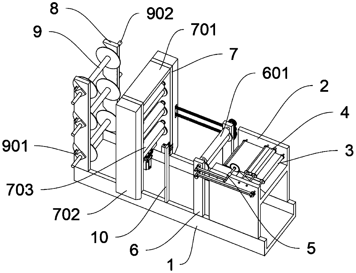 Roll type multilayer paper manufacturing device based on paper pulp processing