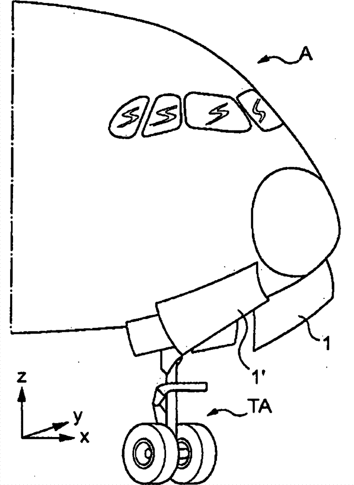 Device for concomitant opening or closing of two flaps of a landing gear door