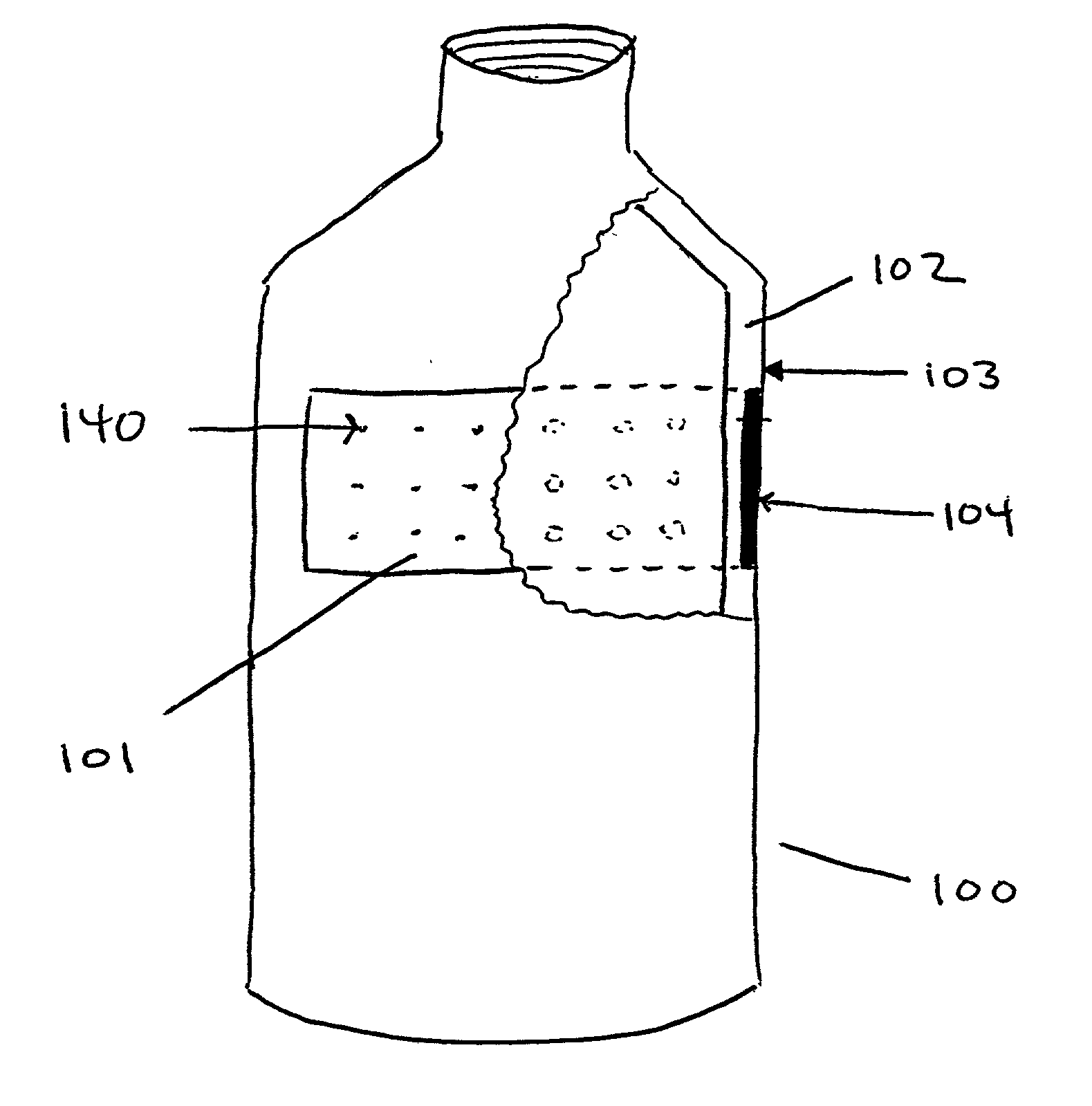 In-mold label with perforations