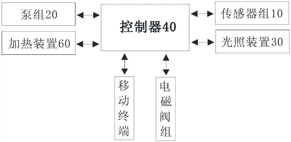 Vegetable water planting control system