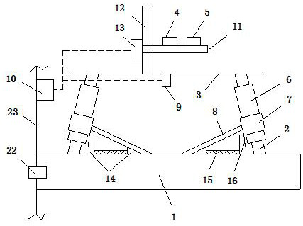 Stabilizing device for road surface damage image acquisition system and control method thereof