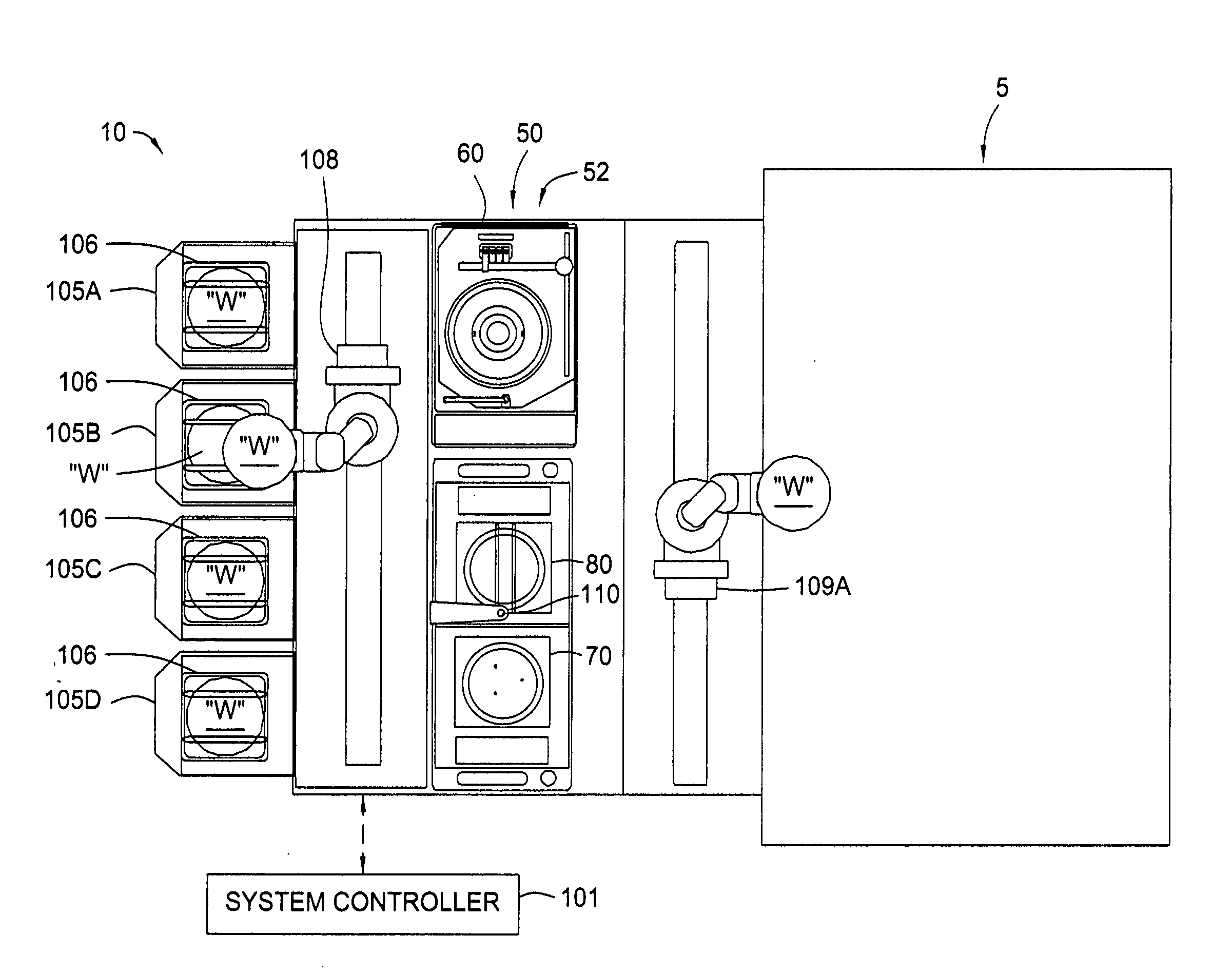 Cluster tool architecture for processing a substrate