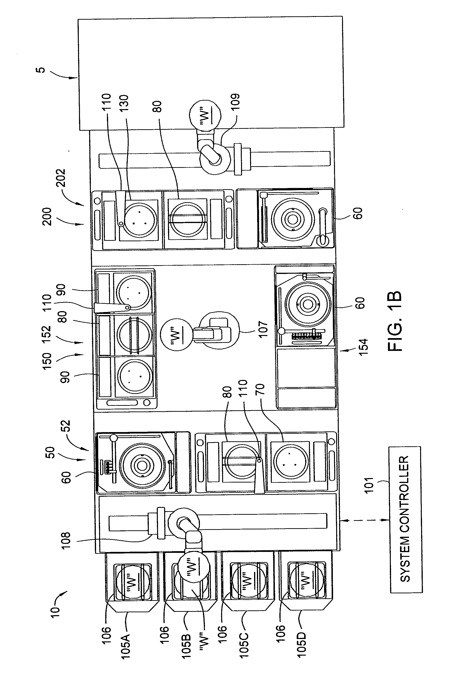 Cluster tool architecture for processing a substrate