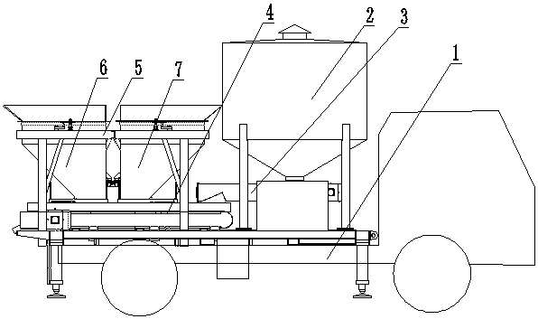 Concrete batching, stirring and conveying system and control method thereof