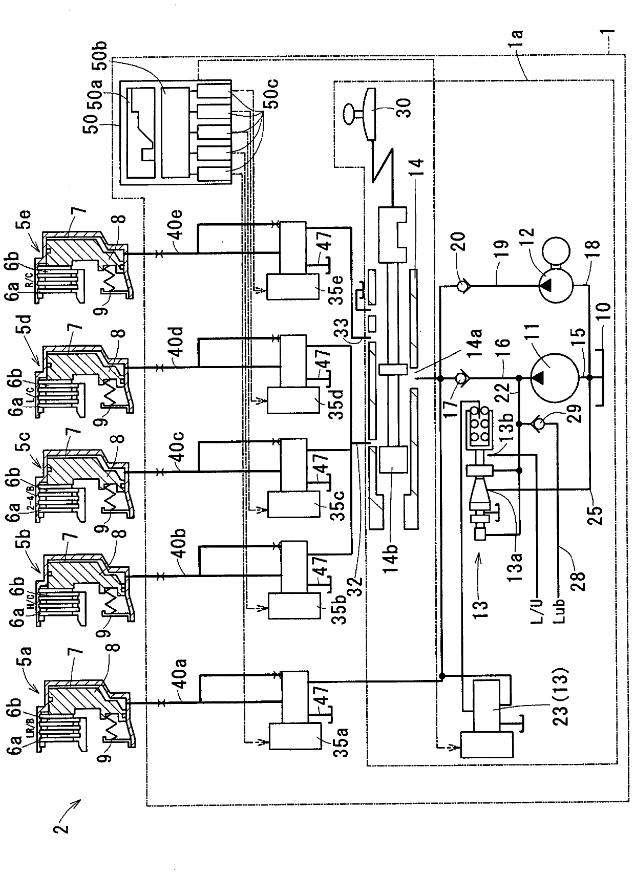 Oil pressure control equipment