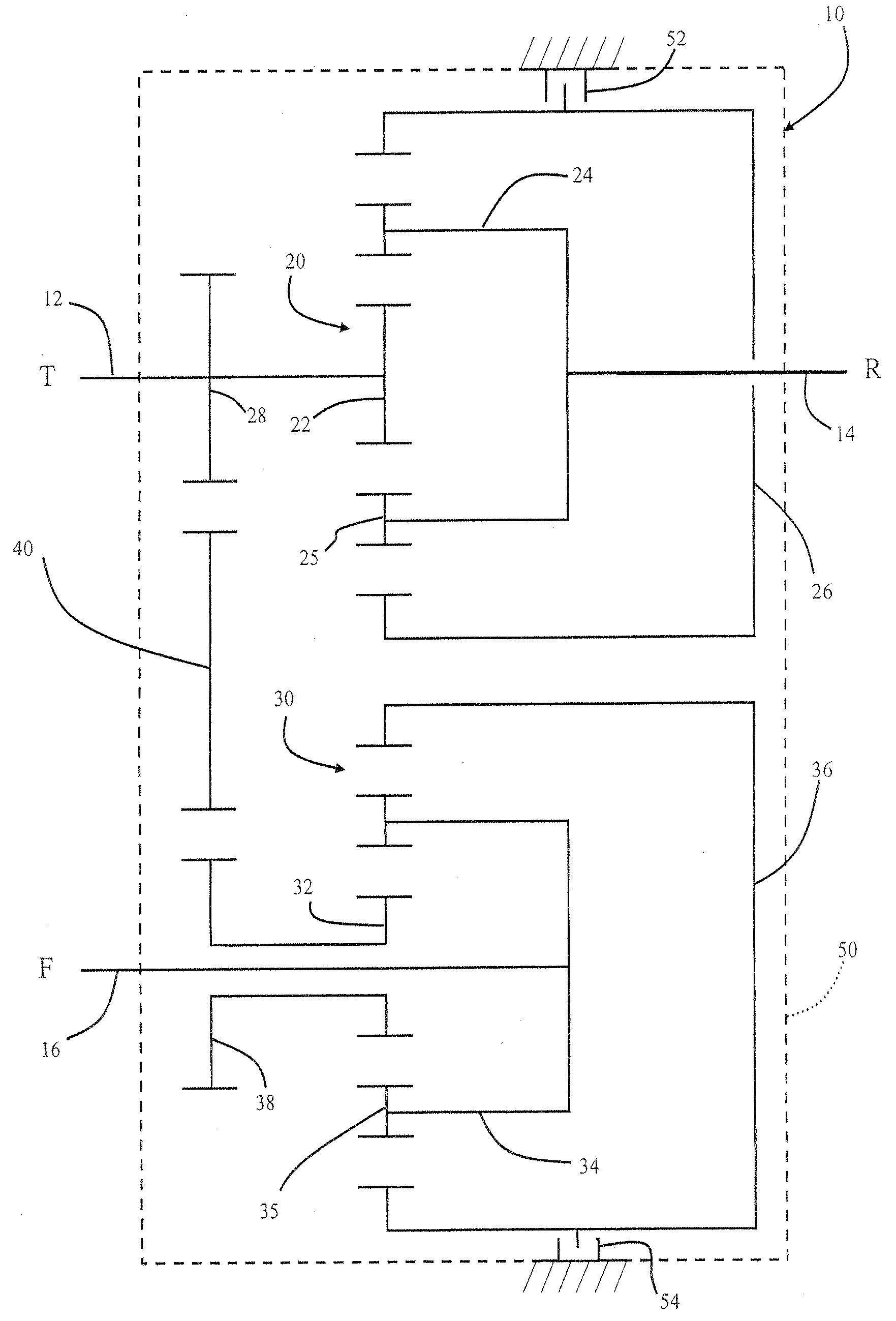 Transfer case with low gear ratio