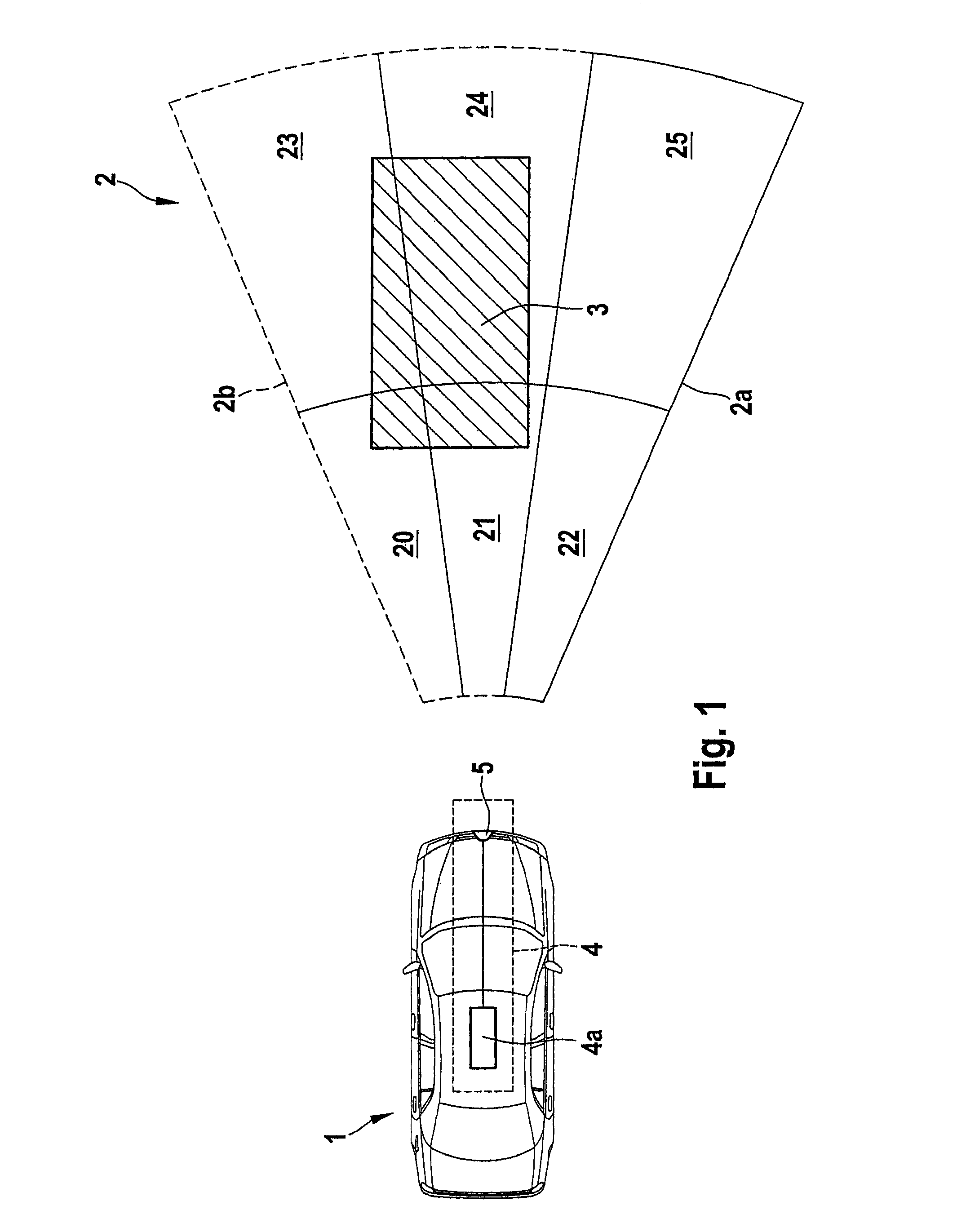 Method for determining free spaces in the vicinity of a motor vehicle, in particular in the vicinity relevant to the vehicle operation