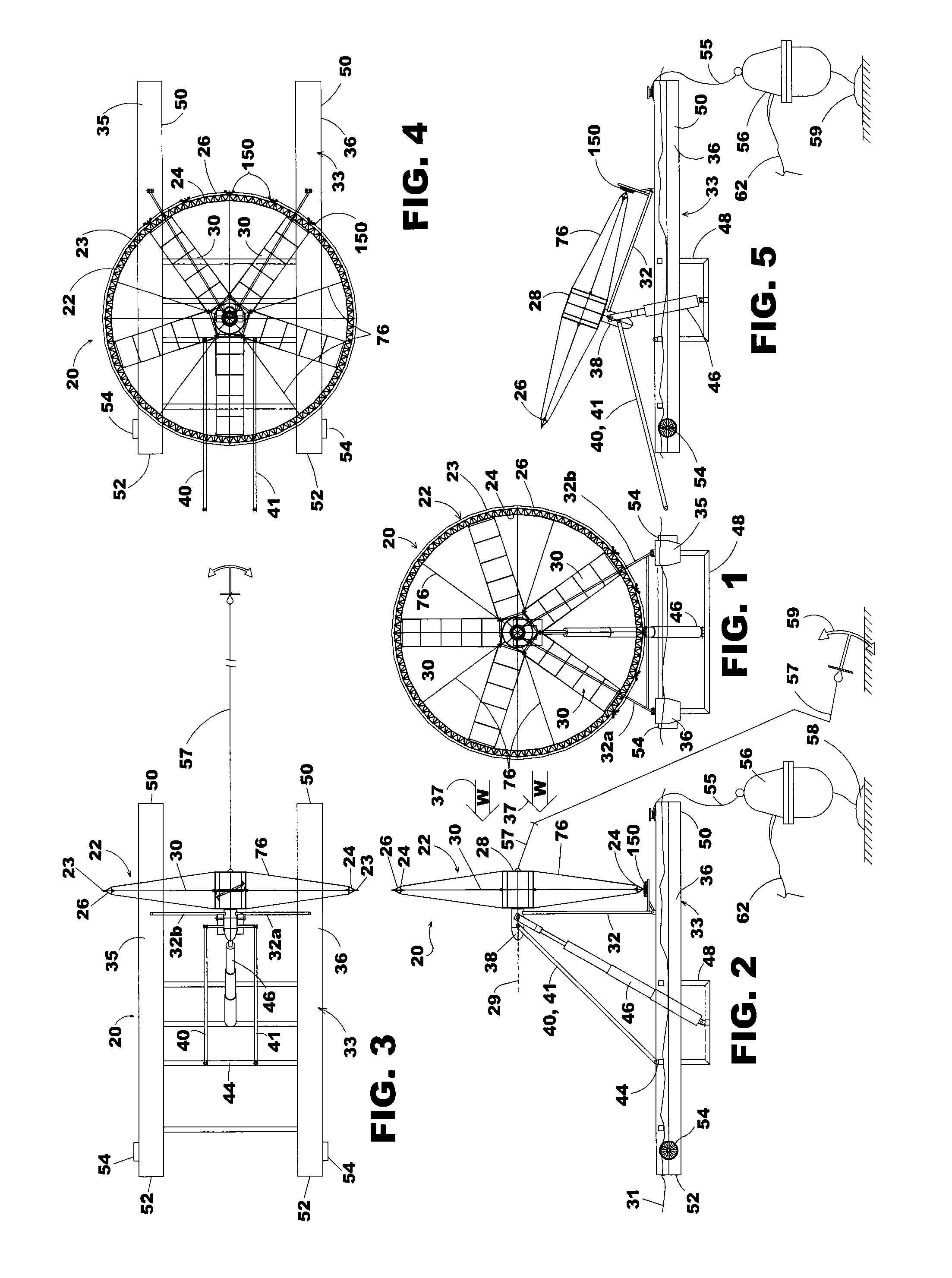 Floating wind turbine with turbine anchor