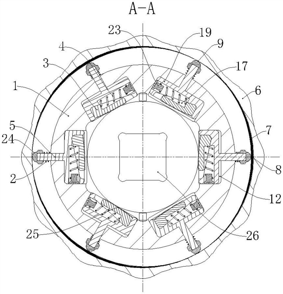 Bidirectional self-tightening hexagonal sleeve