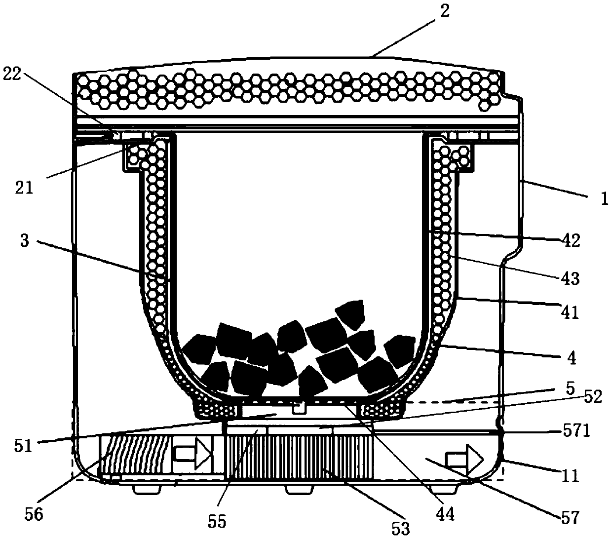 Electric cooker with refrigeration and heat insulation functions