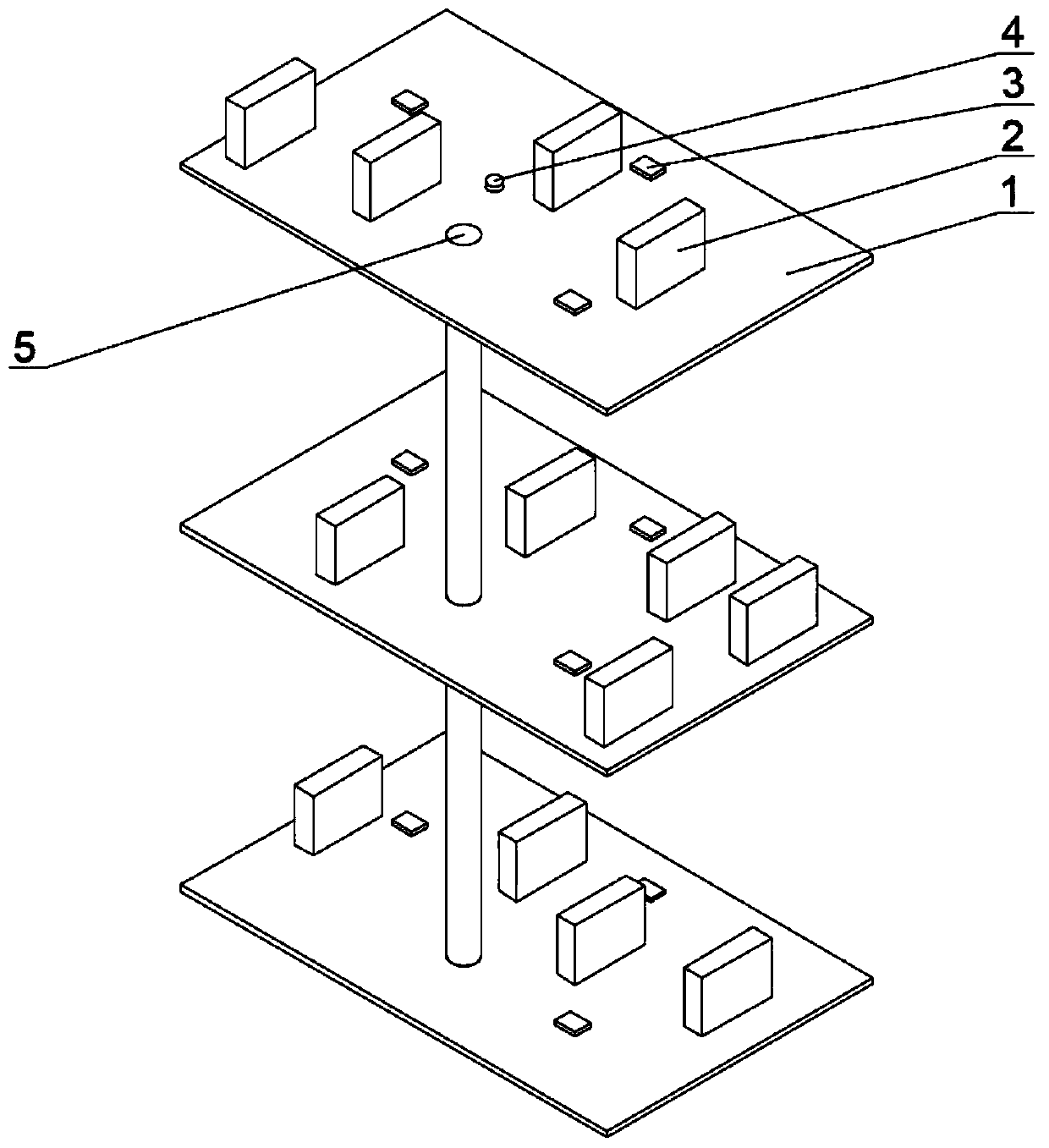 Cross-storey indoor positioning and navigation system and cross-storey indoor positioning and navigation method