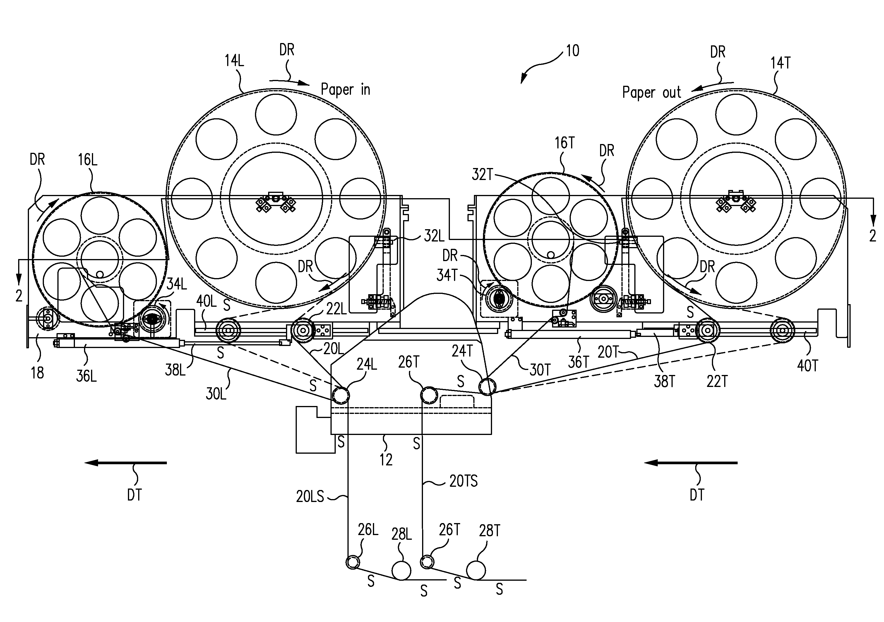 Graphite Tape Supply and Backing Paper Take-Up Apparatus