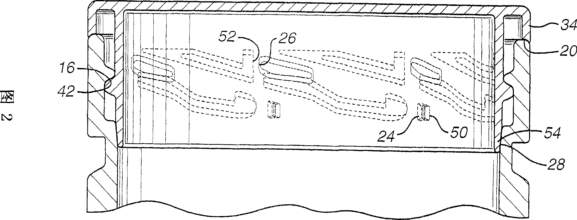 Container closure assembly with internal neck thread