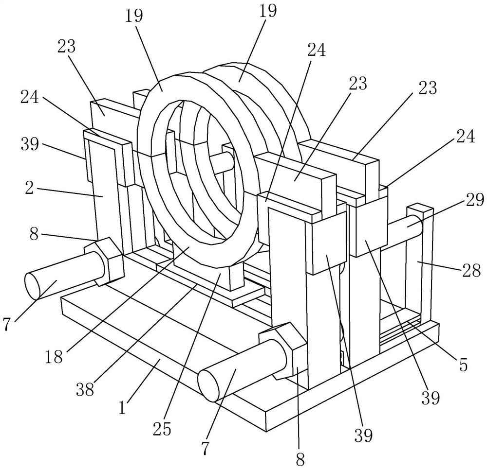 A support device for connecting ports of an ecological pipe network and its construction method