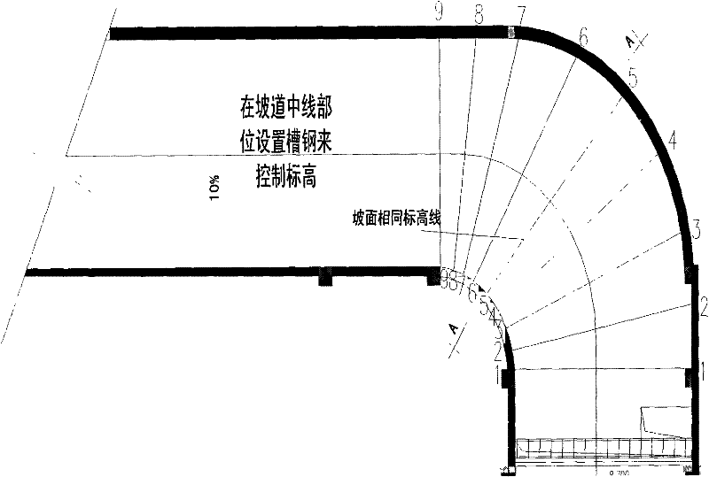 Vibration-free anti-slip lane and construction method thereof