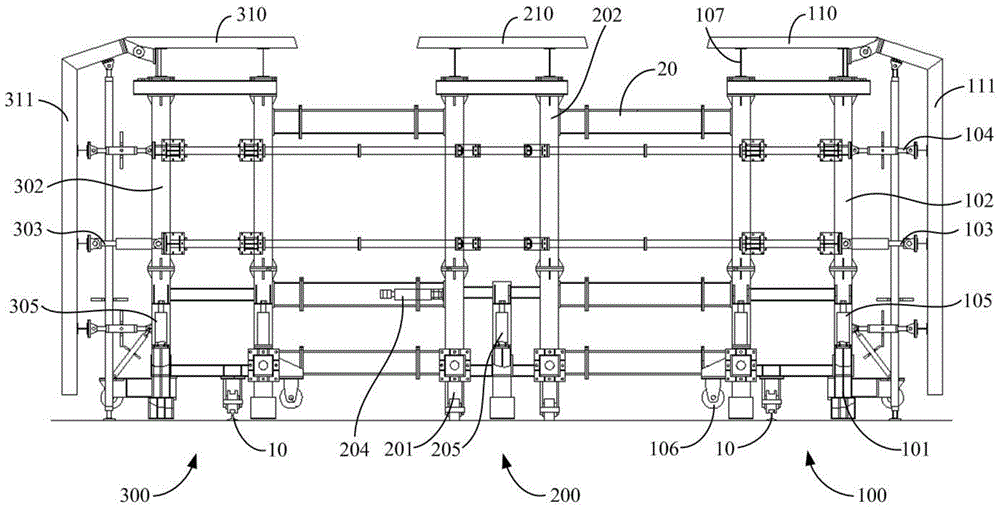 Split integrated underground passage steel formwork trolley and its construction method