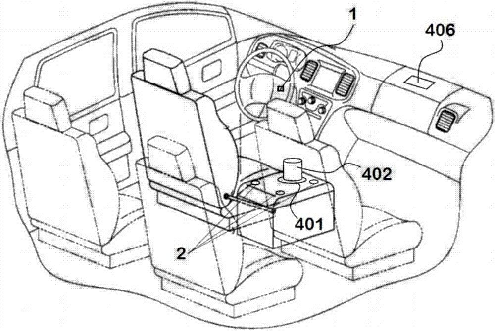 Article fixing system and transportation means provided with same