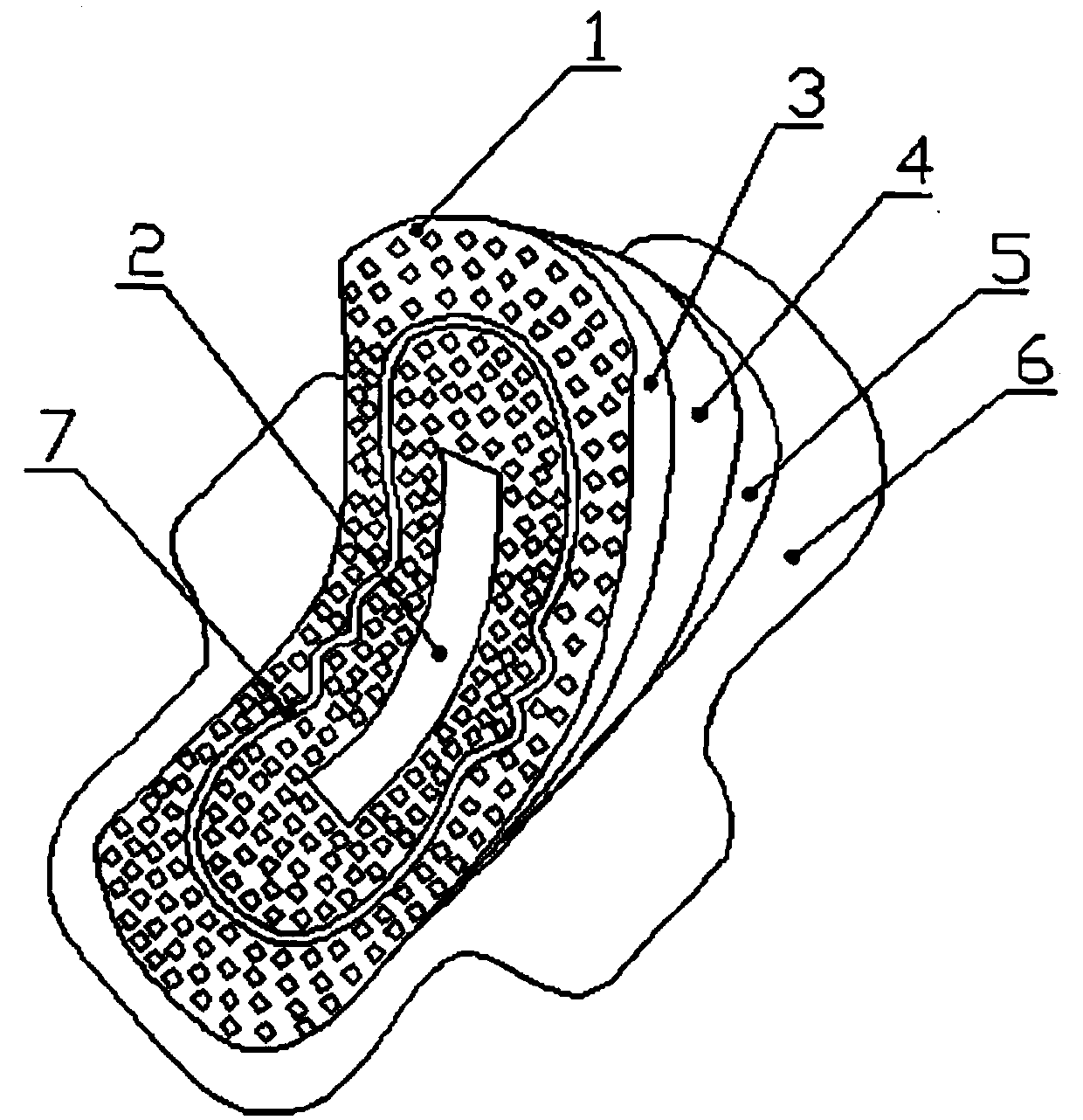 An antibacterial sanitary napkin