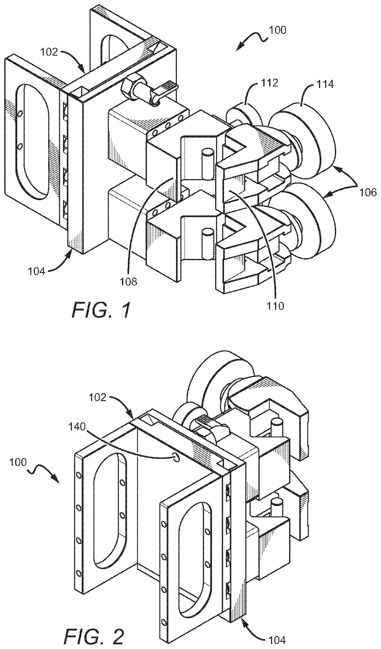 V-shaped coupling system