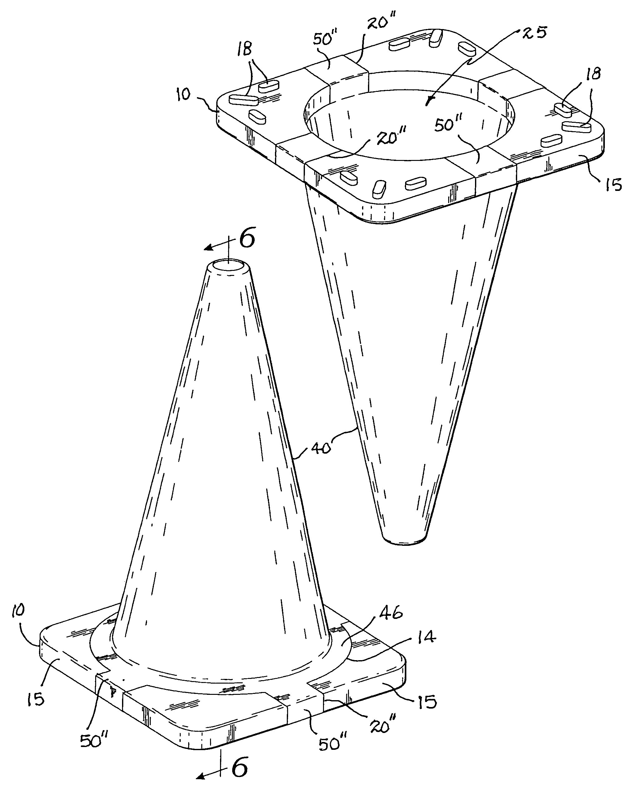 Traffic cone apparatus and method of production