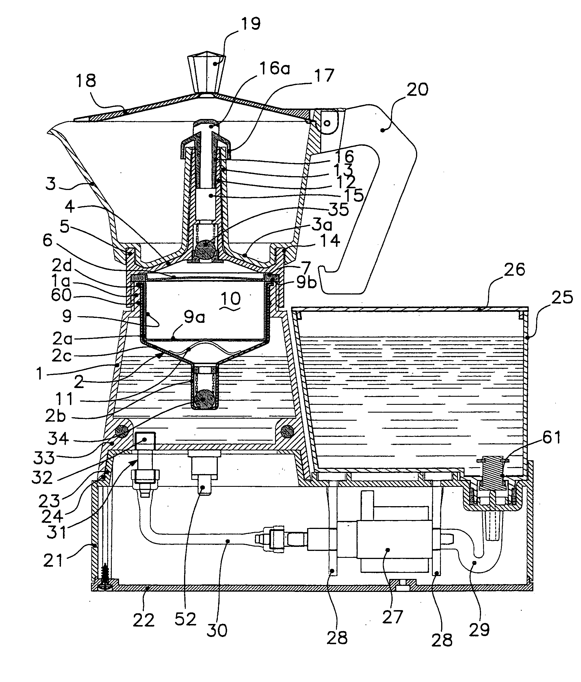 Apparatus for the production of espresso coffee and the like