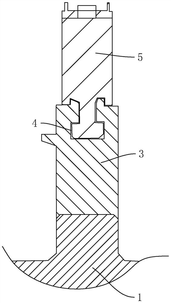 A steam turbine rotor fork-shaped blade installation structure and installation method thereof