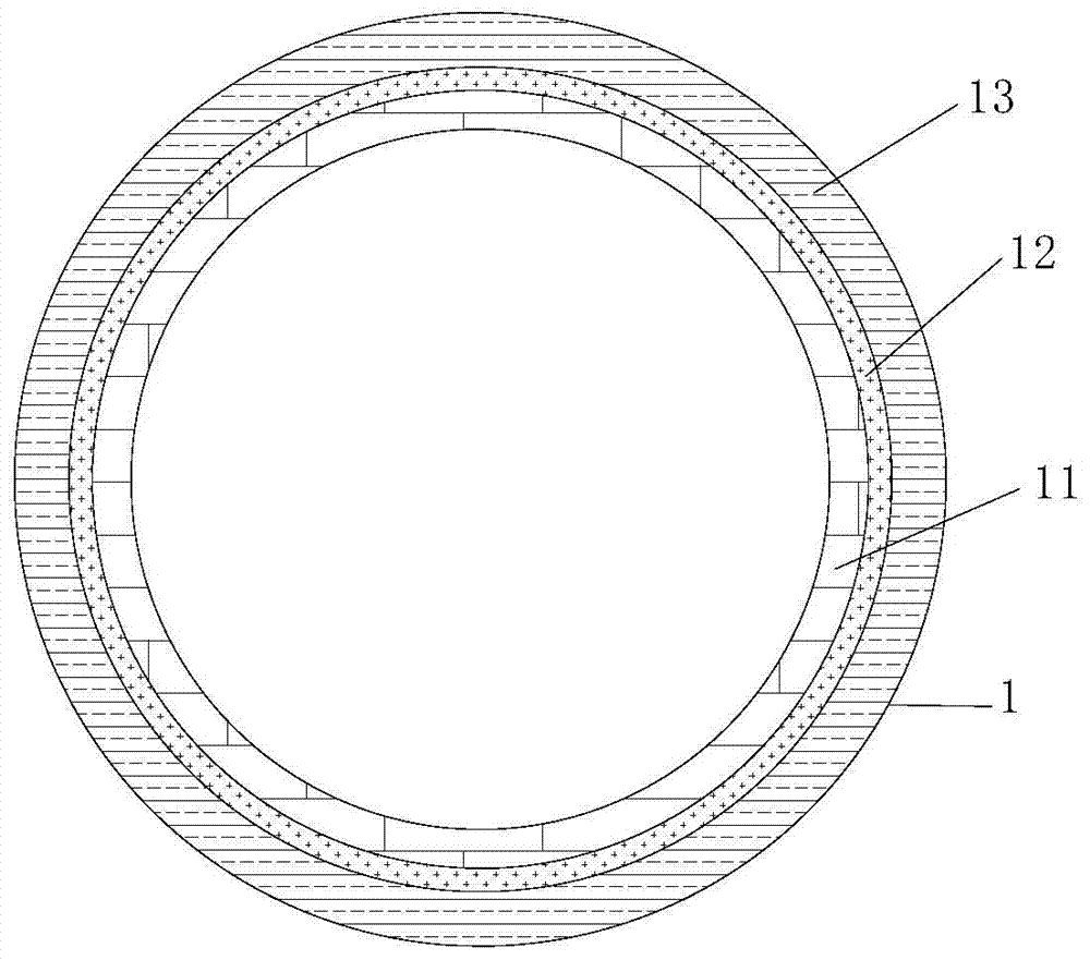 Glass fiber reinforced plastic ordinary part cylinder wall structure and chimney with structure