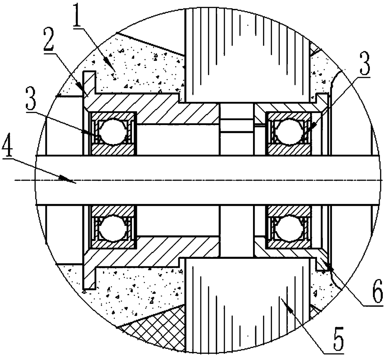 Bearing bracket structure for outer rotor motor