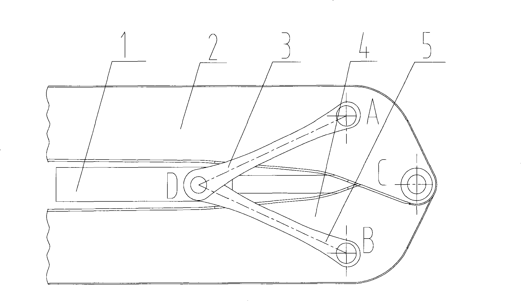 Arm support link mechanism, folding type arm support and concrete pump vehicle