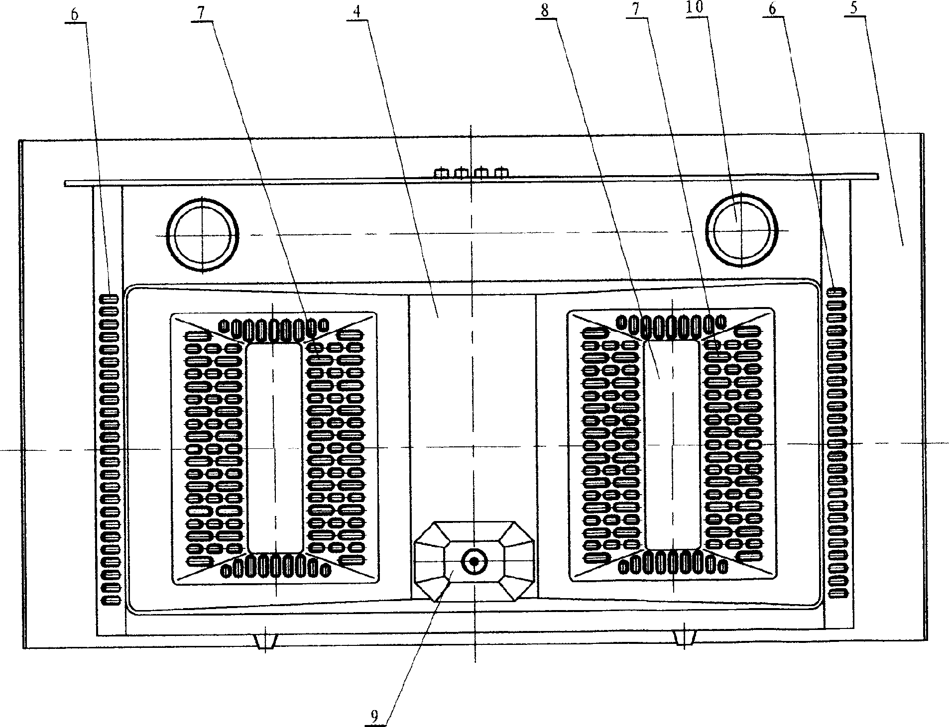 Fume exhaust fan of fume focusing cover with air inlet concave chamber