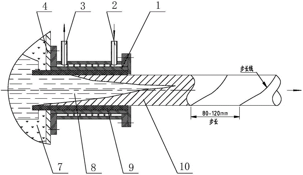 Horizontal continuous casting crystallizer of cast iron and preparing method of cast iron proximate matter