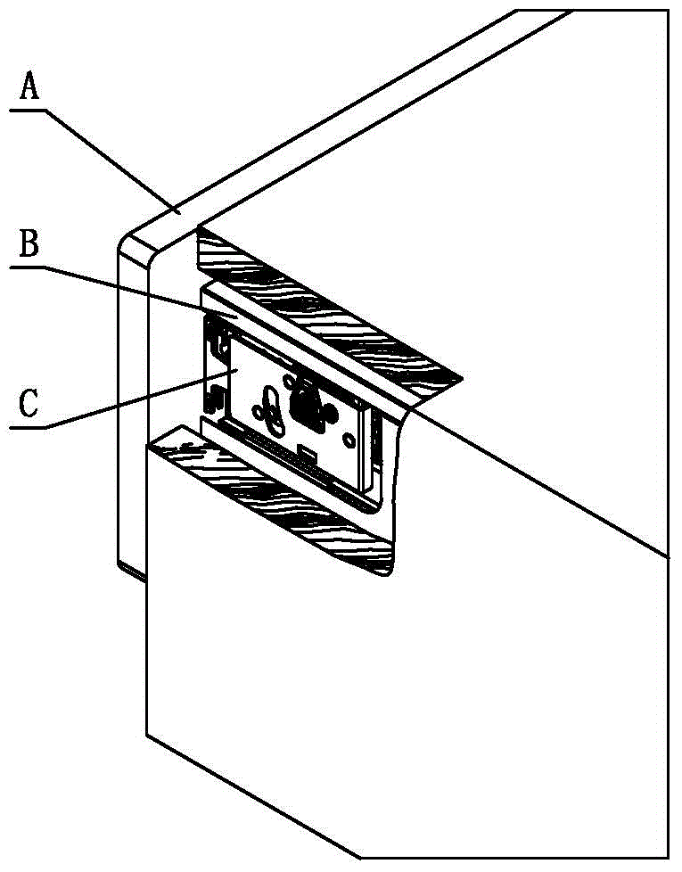 Detachment and installation adjusting device for drawer surface plate