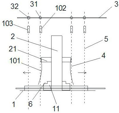 Mirror image shearing method for automobile rear panel decorative strip