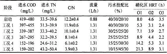 Domestic sewage non-backflow denitrification treatment device and method