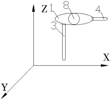 A rake structure thermal flow field measurement device