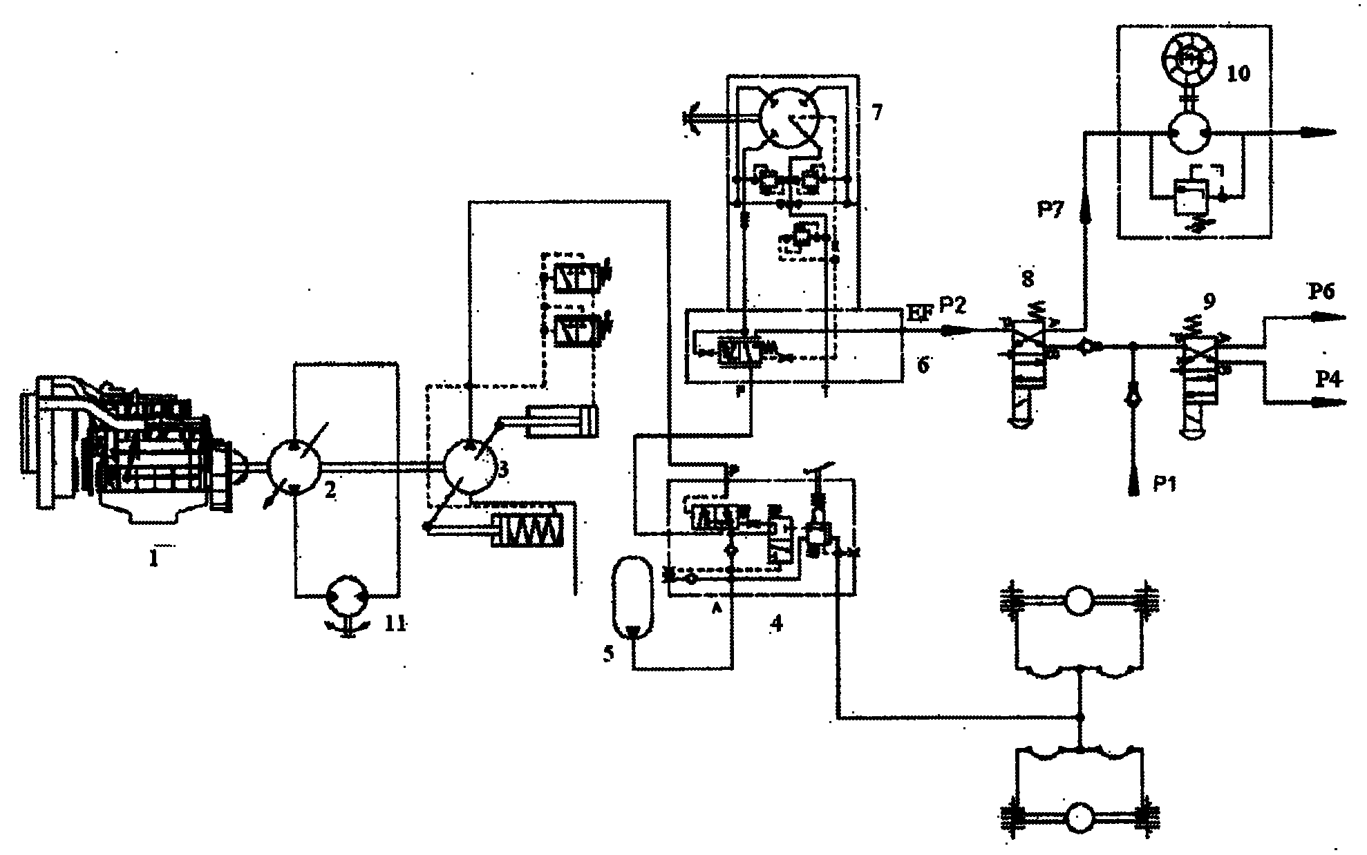 Control system and self-travelling type construction machinery with same