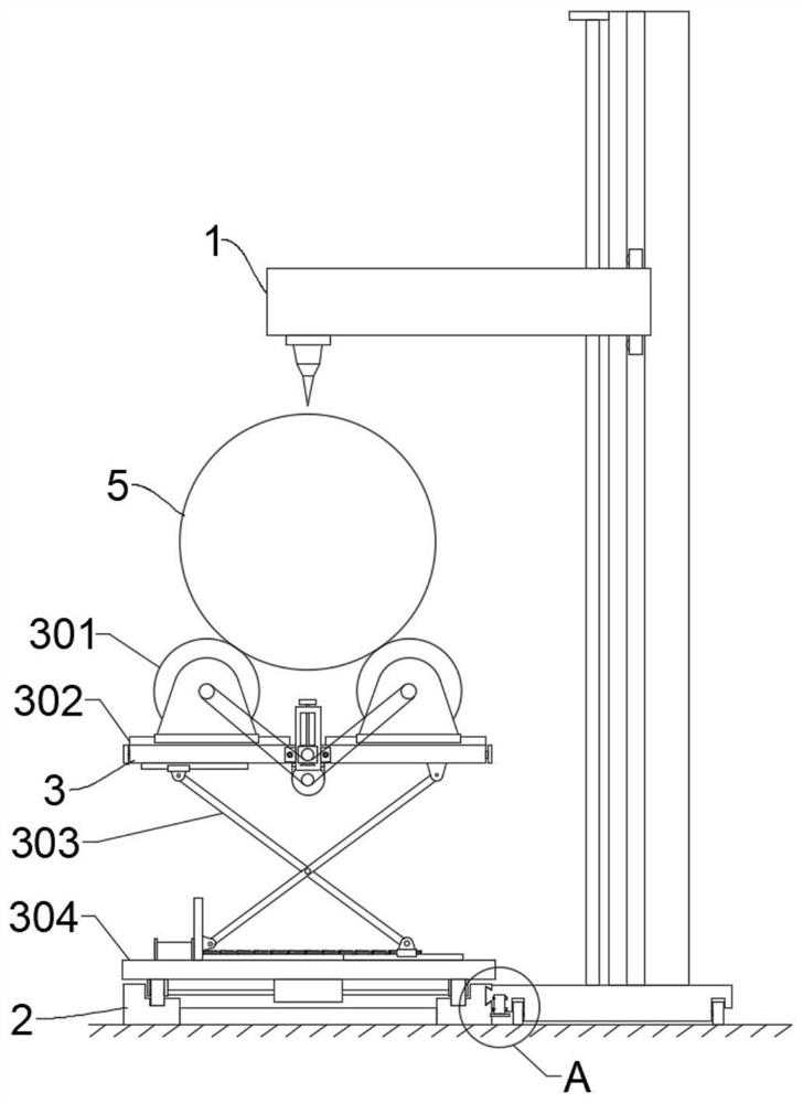 Rail type welding device for pipeline