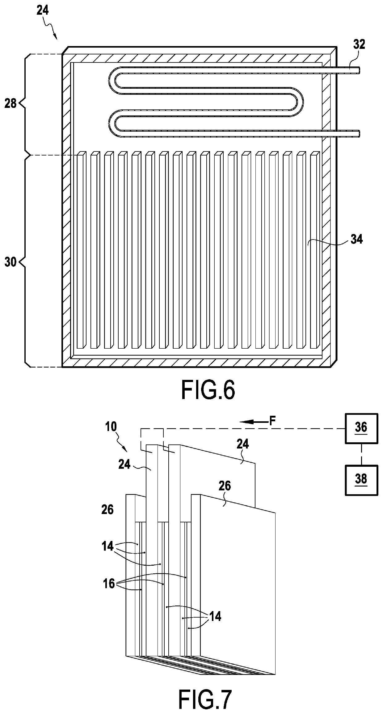 Fuel cell provided with a temperature-control system and method for thermal control of the cell