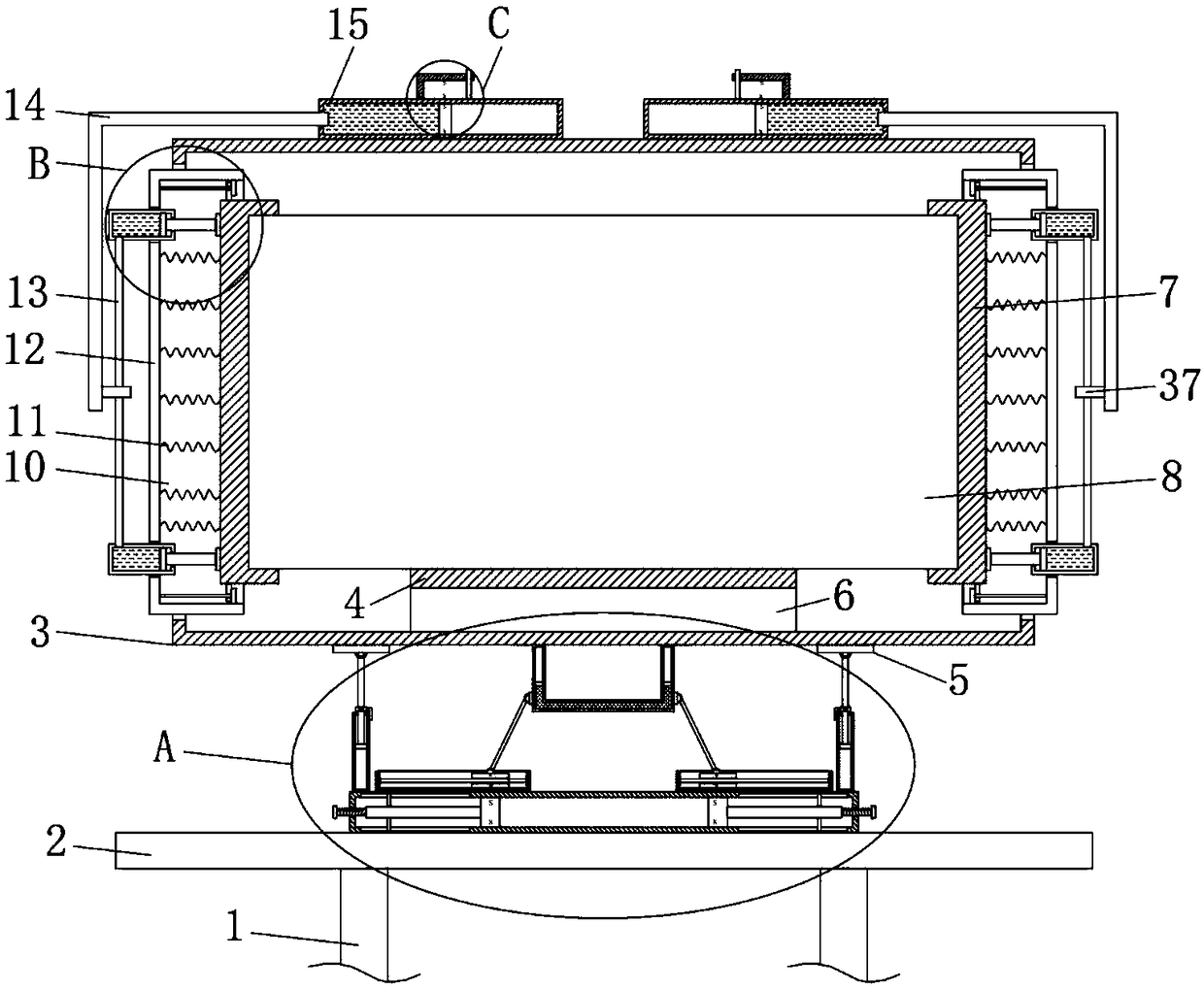 Mounting support device for land surveying and mapping