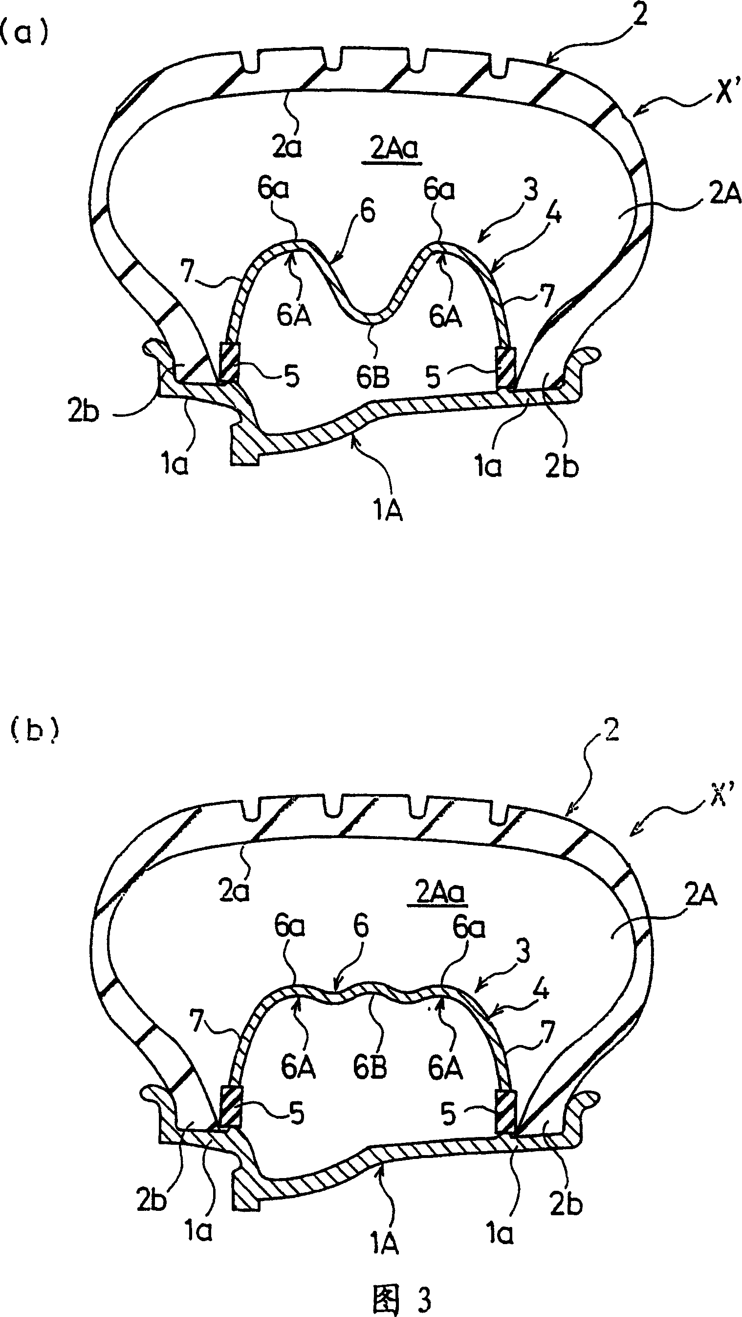 Tire/wheel assembly body and supporting body for traveling with tire flat