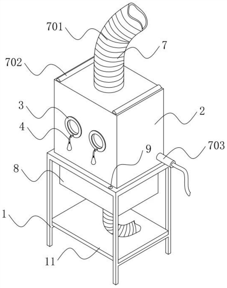 Medical instrument cleaning device capable of preventing aerogel infection