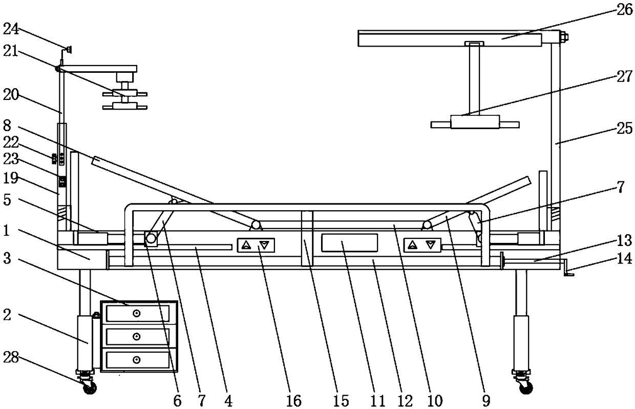 Medical bed for fracture rehabilitation of children