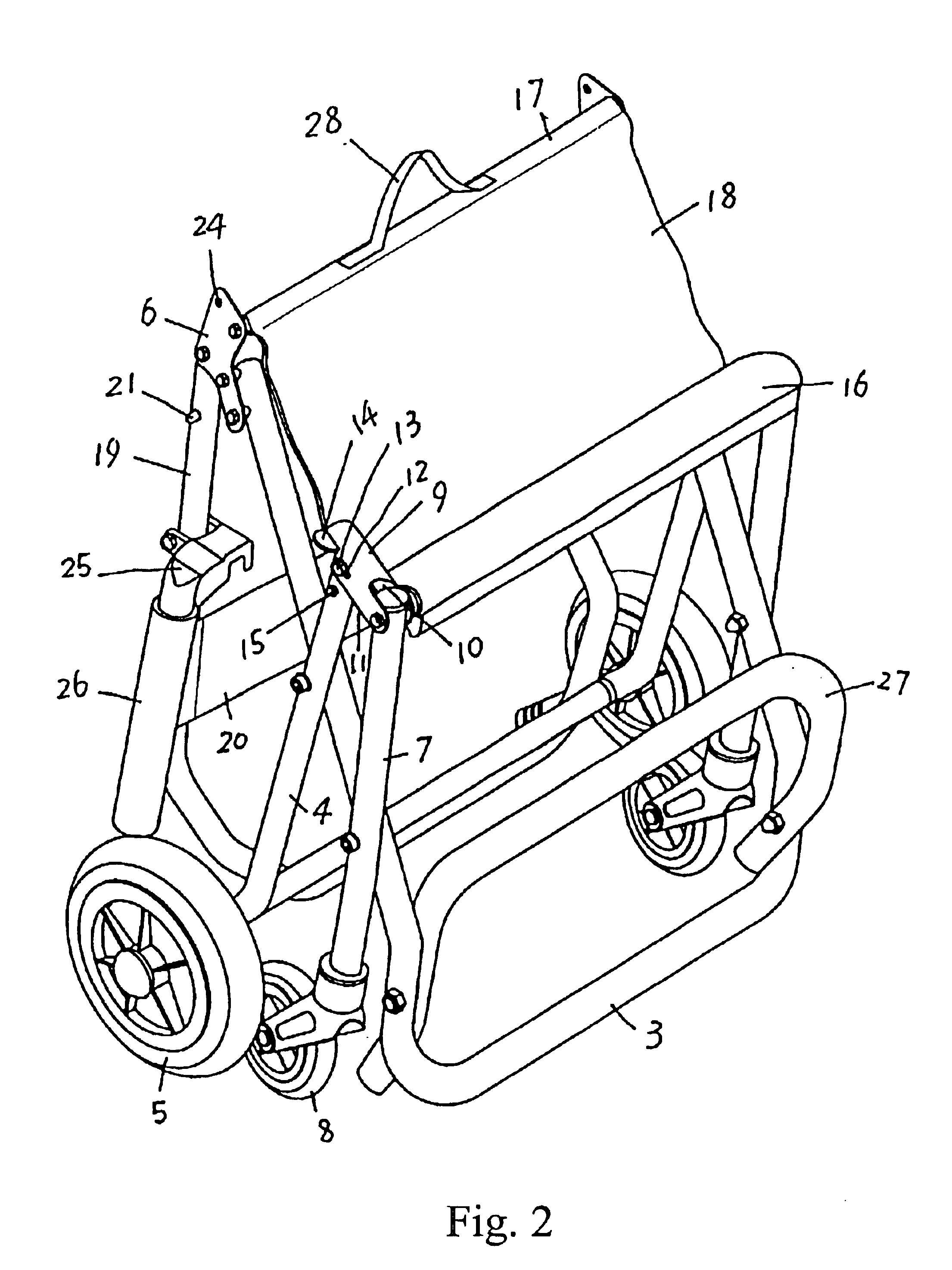 Portable folding wheelchair