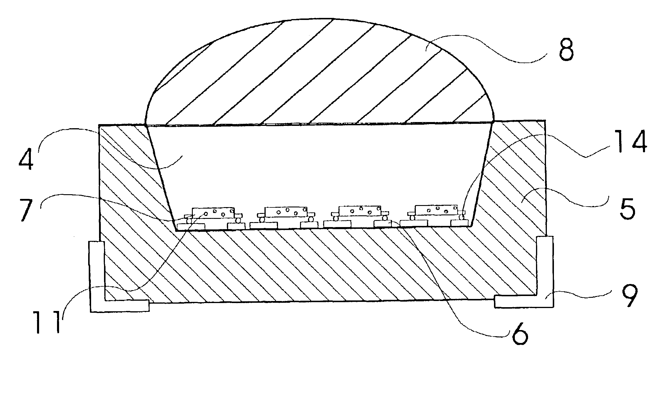 Package structure of a composite LED