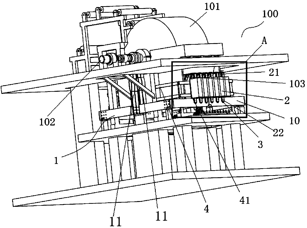 A foil machine power supply integration structure and copper foil production equipment