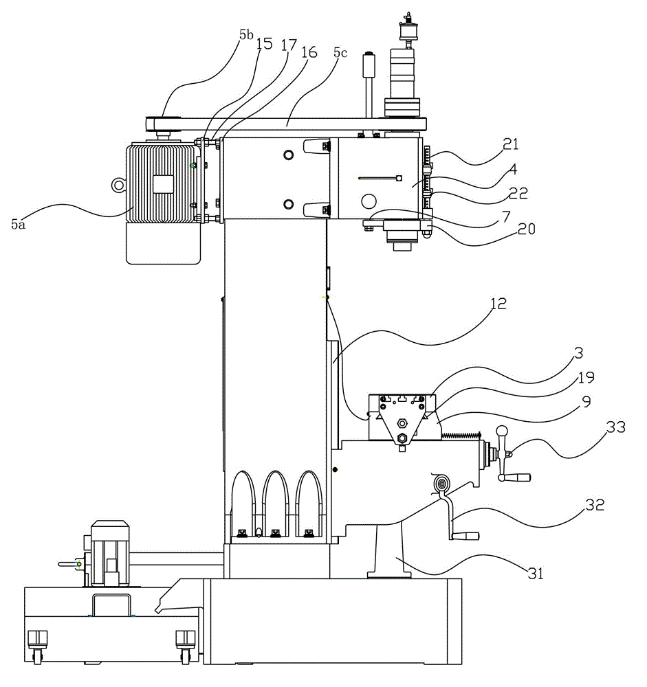 Upright type double-shaft drilling and reaming tapping combined machine tool