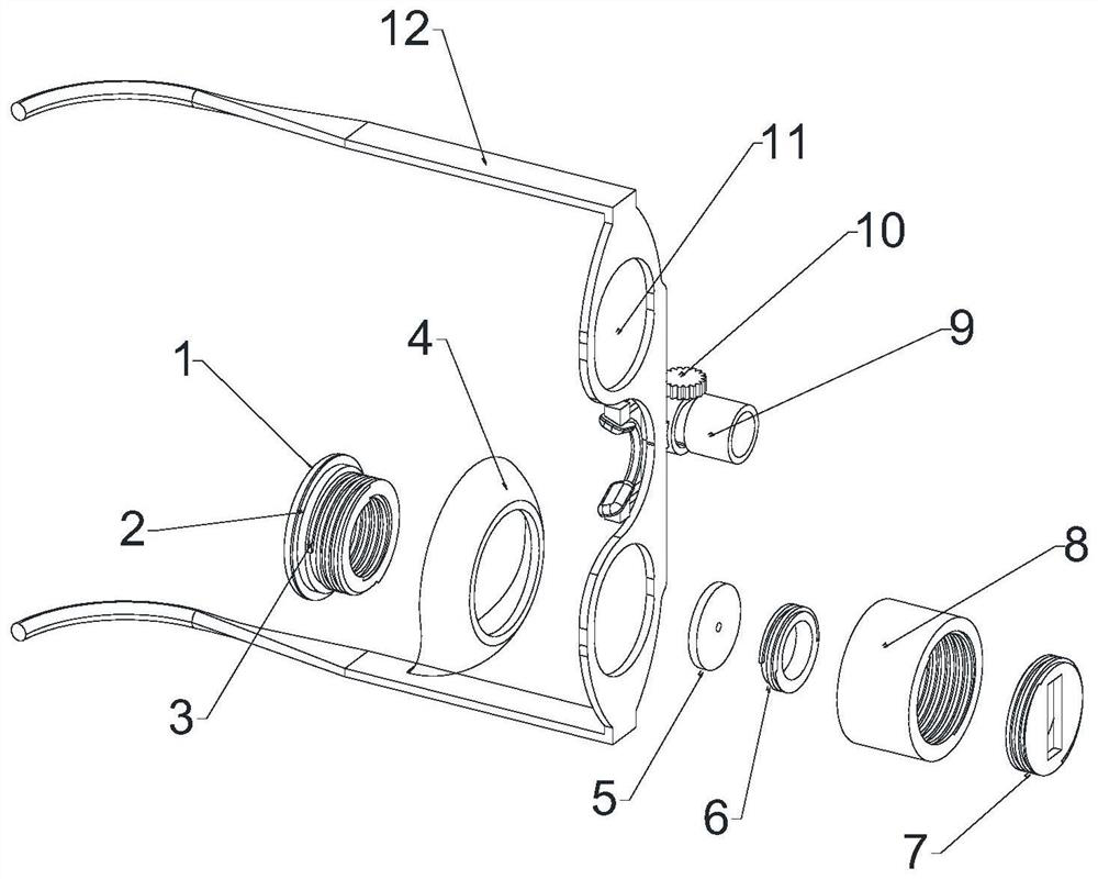 Pair of small-window anti-fatigue reading glasses