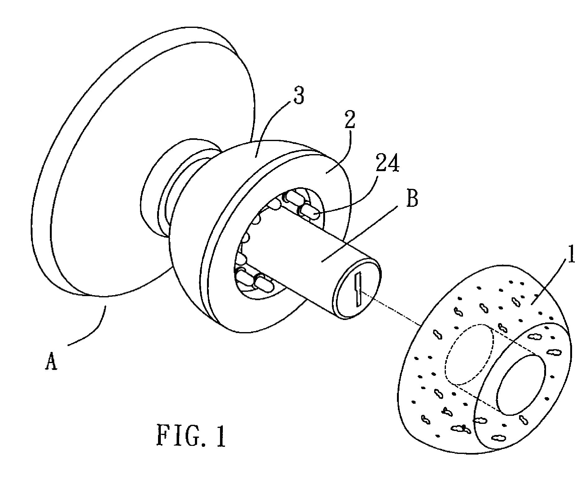 Door knob having illuminative lighting