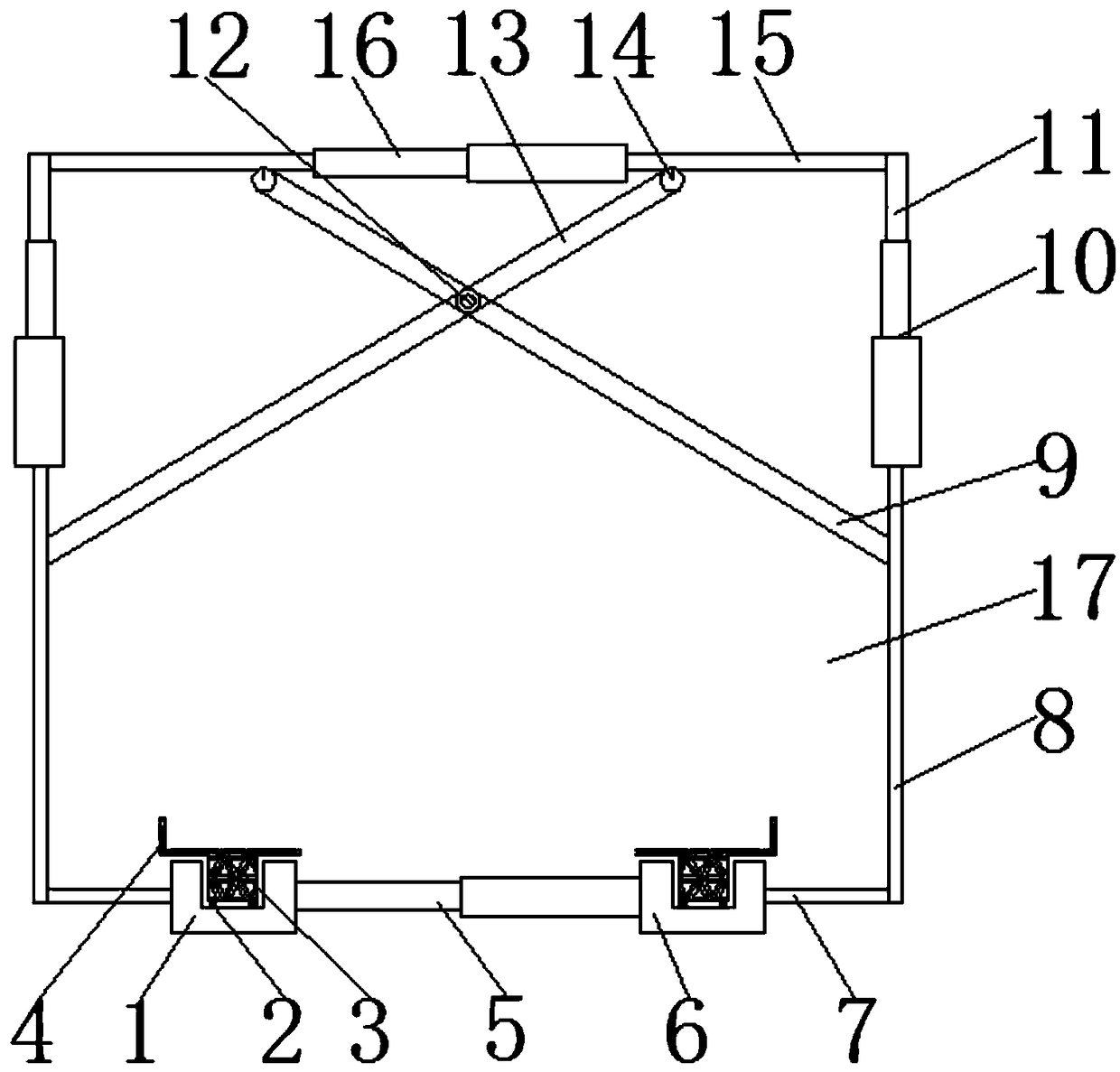 Size-adjustable air conditioner outdoor unit protection device